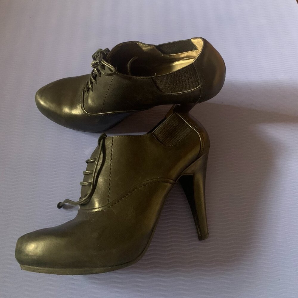 Genuine Leather Black Booties